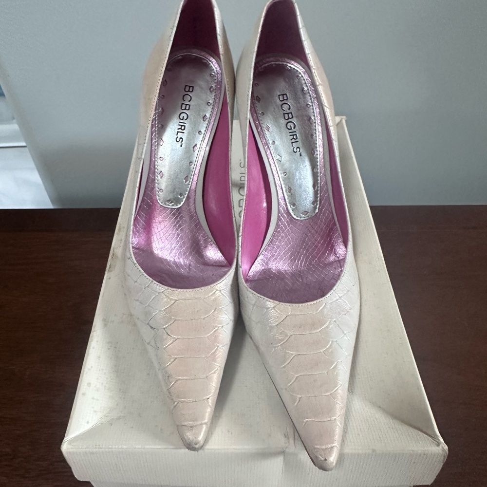 BCBGirls Elegant Cream Heels